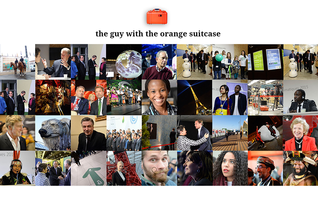 the guy with the orange suitcase